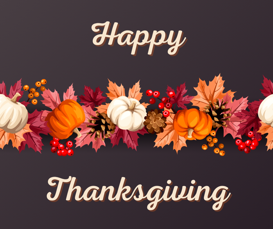 Brown and Red Floral Thanksgiving Greeting Facebook Post